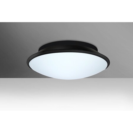 Besa Lighting Silk 16 Ceiling, Opal/Black, 3x60W Incandescent SILK16BKC